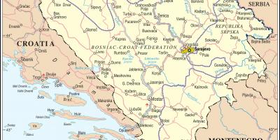 Térkép Bosznia turista