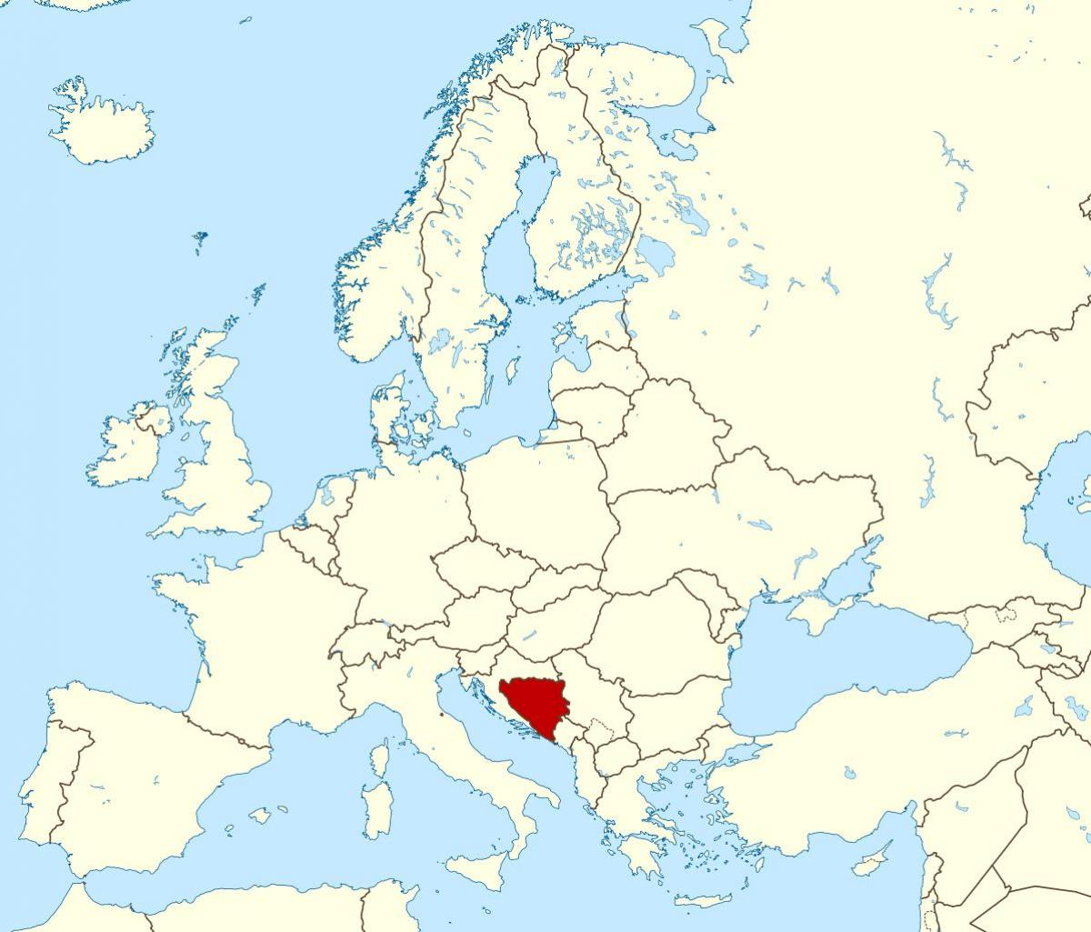 Bosznia-Hercegovina a világ térkép