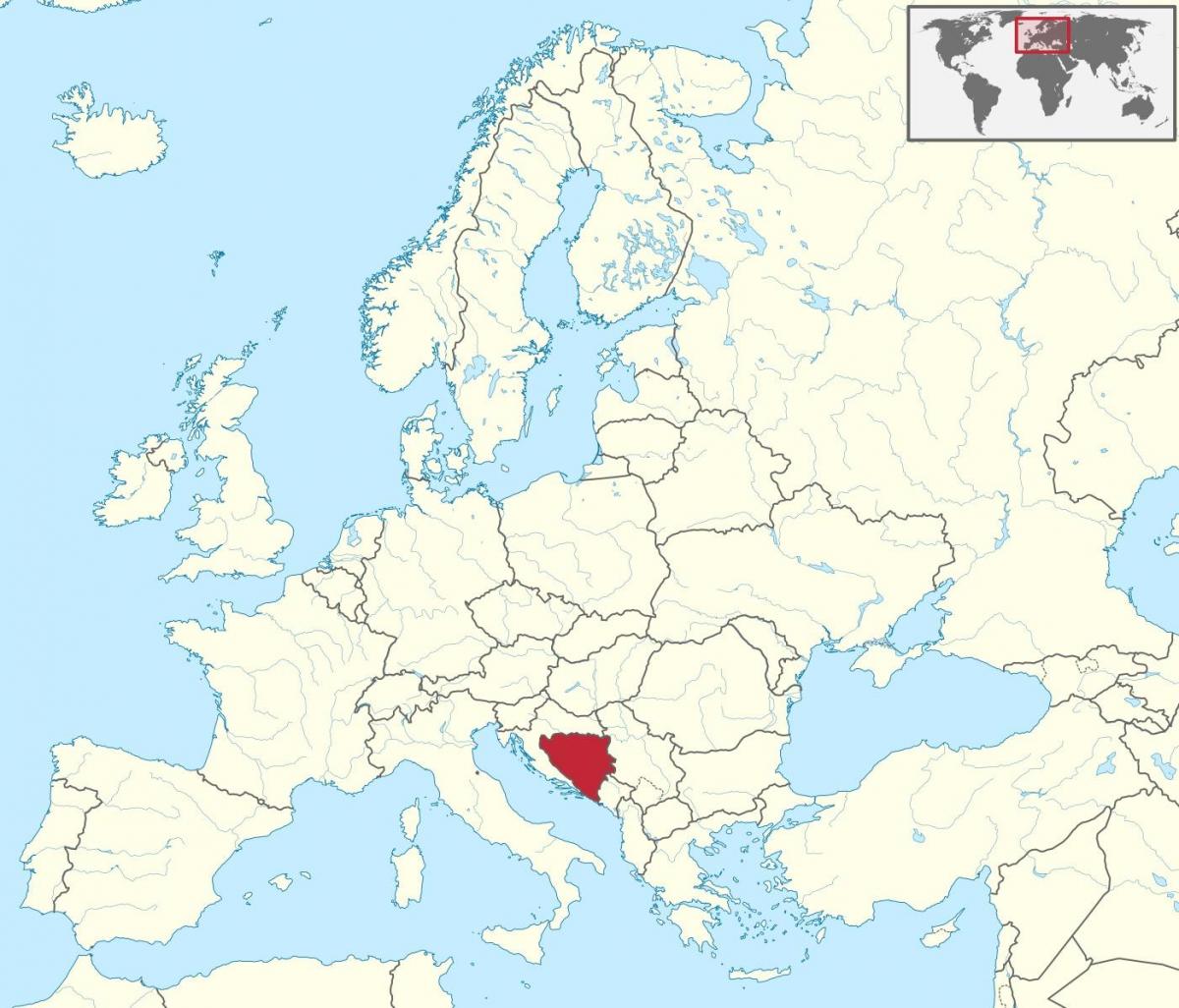 Bosznia egy európa térképe