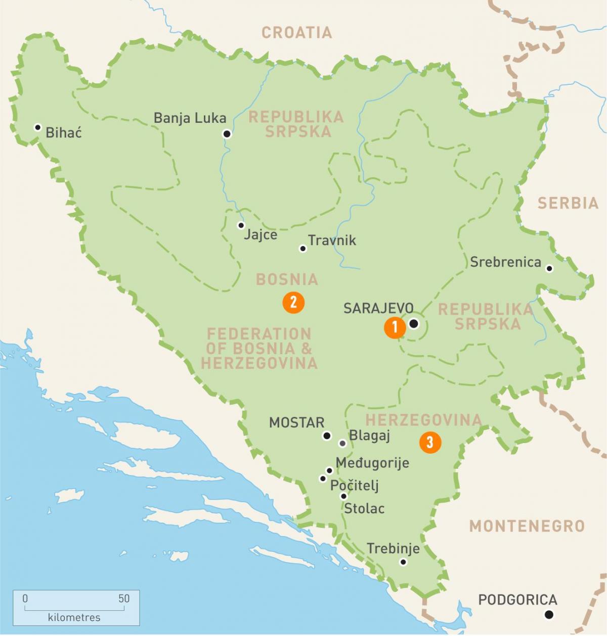 Térkép szarajevó Bosznia