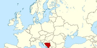 Bosznia-Hercegovina a világ térkép