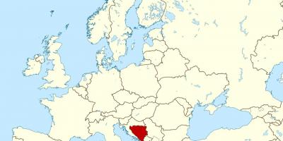Térkép Bosznia hely a világon