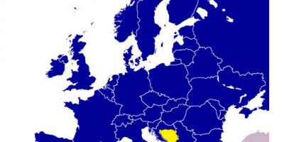 Térkép Bosznia-Hercegovina-európában