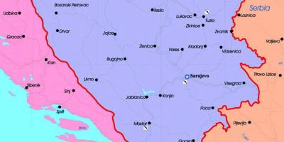 Bosznia-Hercegovina politikai térkép
