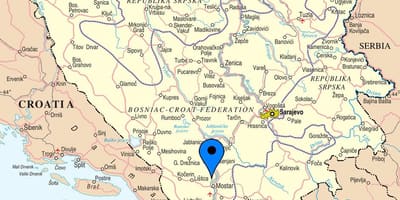 Térkép mostar Bosznia-Hercegovina
